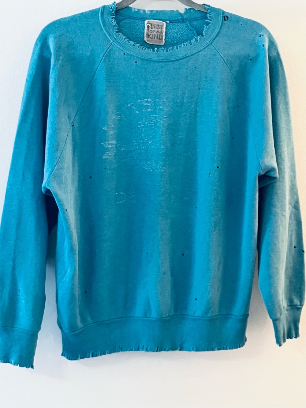 First of a kind vintage Worn-In Blue Crewneck Sweater - Women